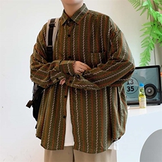 长袖衬衫男bf港风日系复古休闲衬衣潮牌宽松开衫痞帅外套C32，男装衬衫，星座310B-1