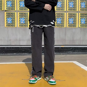 美式牛仔裤男春秋新款休闲直筒裤K0867P42图片