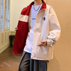 新款现货户外双面穿立领夹克男冲锋衣外套JK901-P75，男装夹克，星座1204-3