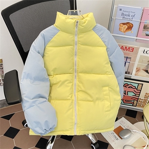加绒加厚冬款男女立领棉衣保暖拼色面包服外套MY22 P75图片