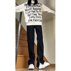 欧美江浙沪开叉拉链牛仔裤hiphop修身美式vibe裤子微喇裤GJ87P50，男装牛仔裤，电商D256-1(原A064-1)