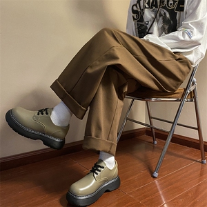 休闲裤男韩版潮流高街帅气2023春秋新款ins宽松直筒裤K3345-P37图片