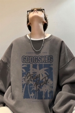内景春季新款圆领卫衣男潮美式青年宽松打底衫WY00183/P35加绒P45，男装卫衣，电商B316