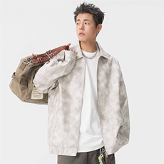 男士皮衣帅气机车飞行夹克美式扎染户外机能外套，男装夹克，星座1206-1（原A206-1）