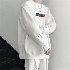 XZ607-1-WY08-P40秋季字母印花卫衣，男装卫衣，星座607-1
