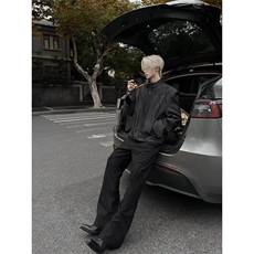 美式复古荆棘立体绣夹克男款春秋冬季潮牌cleanfit宽松立领工装，男装夹克，星座506A