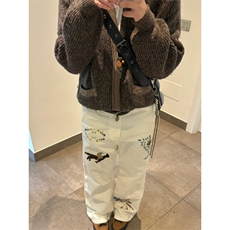 【有货】S6007ZZ-特45白色美式刺绣牛仔裤痞帅高级感裤子，男装牛仔裤，星座1007（原301D）