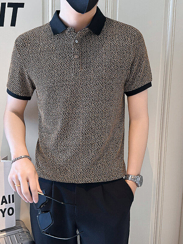 店主风社会小伙男高级感翻领POLO衫男保罗衫301A-1/PL114/P53,男装Polo衫,星座301A-1