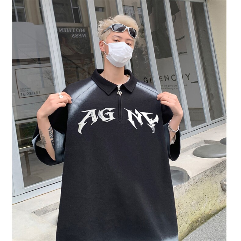 polo衫短袖t恤男夏季宽松休闲半拉链体恤衫XZ514-2-202482-P63,男装T恤,星座514-2(原B239)
