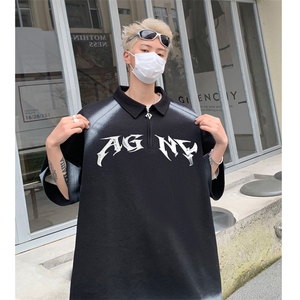 polo衫短袖t恤男 夏季宽松休闲半拉链体恤衫 XZ514-2-202482-P63图片