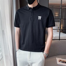 夏季新款Polo衫简约刺绣潮牌短袖T恤男士ins百搭半袖打底衫上衣，男装T恤，电商A327