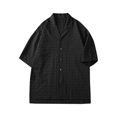 C5029/P40夏季新品西服领衬衫男个性肌理感格纹潮男宽松衬衣上衣，男装西服，电商A141
