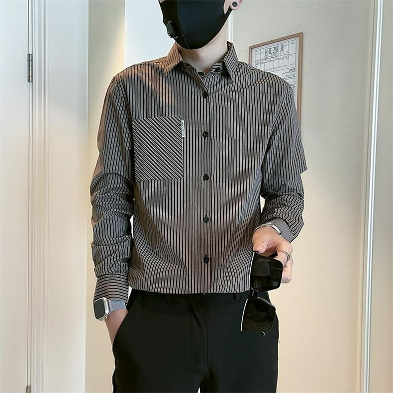 秋季长袖衬衫男青年商务职业工装正装蓝色平纹衬衣男西装寸打底衫,男装衬衫,星座506A