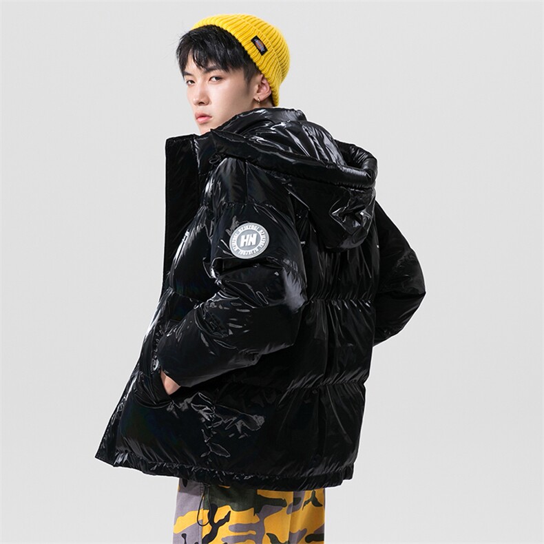 日系白鸭绒22冬季亮面炫彩加厚保暖百搭连帽羽绒服YR100P255控298,男装羽绒服,电商A247-1