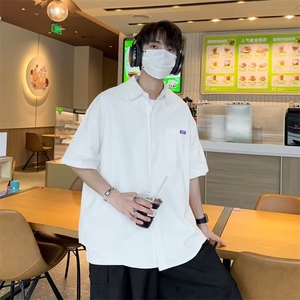 白衬衫男夏季新款短袖港风百搭学生简约宽松衬衣CS2-P30图片