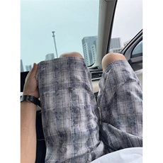 随性潮流休闲百搭五分裤港风高街痞帅复古格子短裤K765TP30控48，男装休闲裤，电商A102B