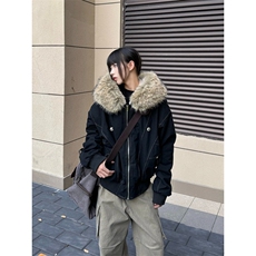 潮座山雕连帽棉服冬季棉袄美式宽松棉上衣男夹棉外套，男装棉衣，四季星座505