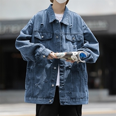 A742-P66日系cityboy破洞牛仔外套男2023秋季美式复古潮牌夹克，男装夹克，星座512-6
