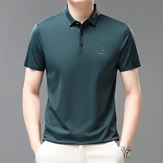 2024无痕休闲款Polo衫男短袖夏季青年百搭T恤男上衣QP1908-P63，男装T恤，星座1105-3