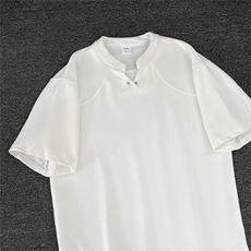 美式高级感V领短袖T恤男女夏季宽松简约半袖打底衫潮-T1699，男装T恤，星座601-1