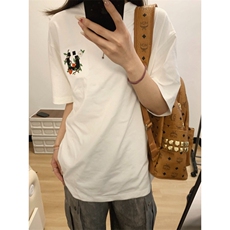 H0557-P35全刺绣好质量夏季新款短袖T恤（现货），女装T恤，星座617A-2