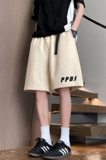 特批P33无差价夏季休闲字母印花腰带曼巴棉高克重短裤男DK5986，男装休闲裤，电商A001-1