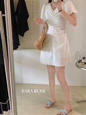 怒推新款！法式简约公主系列蕾丝袖拼接连衣裙！质感好！ML，女装连衣裙，DARA ROSE