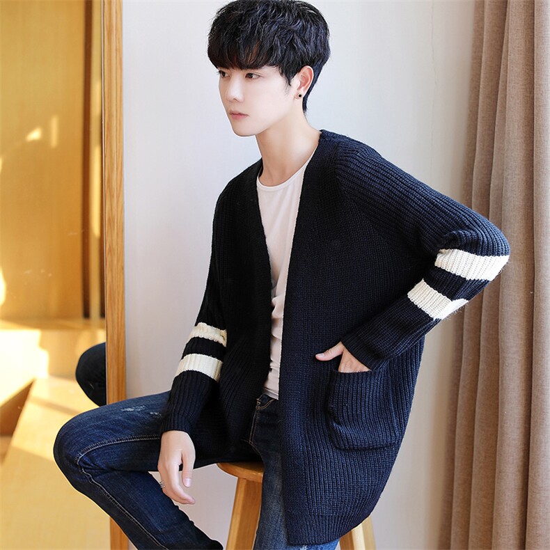 714-1-A101男开衫新款日系潮休闲时尚毛衣男Mc潮，男装卫衣，星座714-1