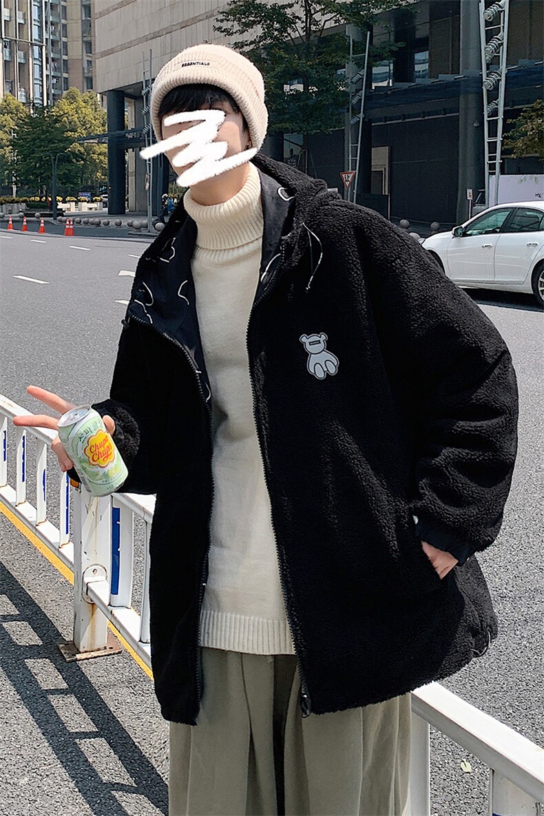 2023冬季青少年羊羔绒棉衣两面穿时尚外套男女8830-P115控价138,男装棉衣,电商A441-1