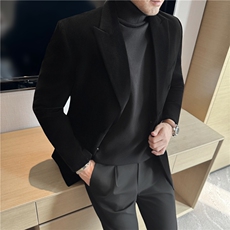 秋冬厚款金丝绒面料双排扣西服上衣结婚礼服西装外套DX947-P158，男装西服套装，电商A213