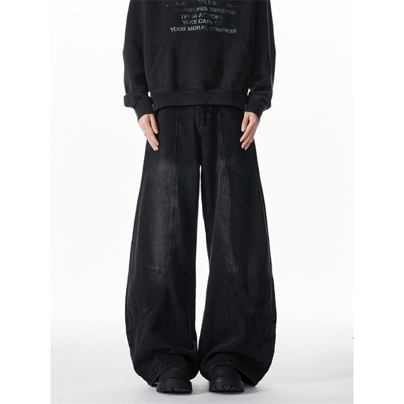 春款大货款结构拼接水洗牛仔裤秋季潮牌设计k113p50控88，男装牛仔裤，星座1011-1