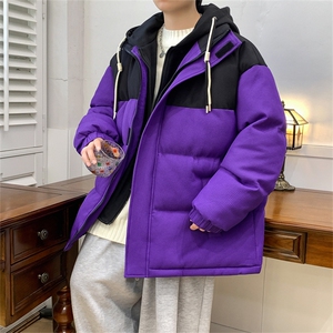 港风冬季新款潮牌棉袄外套加厚棉衣假两件面包服 A436-C2366-P110图片