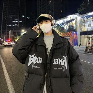 23新款冬季时尚百搭印花情侣立领羽绒服外套YR224P195控258图片