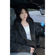 痞帅重磅华棉420g设计扎染连帽大码卫衣外套男W5080-特P65控118，女装短外套，电商A001