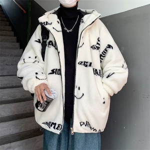 2023冬装羊羔绒服外套男士新款服港风ins潮牌衣 W6375-P85图片