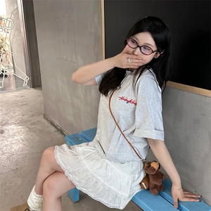 万针全刺绣工艺抖音得物高品质260克重磅纯棉双纱美式高街短袖T恤图片