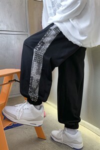 2025秋季直筒运动裤腰果花卫裤宽松休闲裤男女A125-DK912-P45，男装休闲裤，电商A125