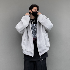设计感小众百搭开衫卫衣男春秋季美式高街潮流连帽上衣W7956-P45，男装卫衣，星座512-4