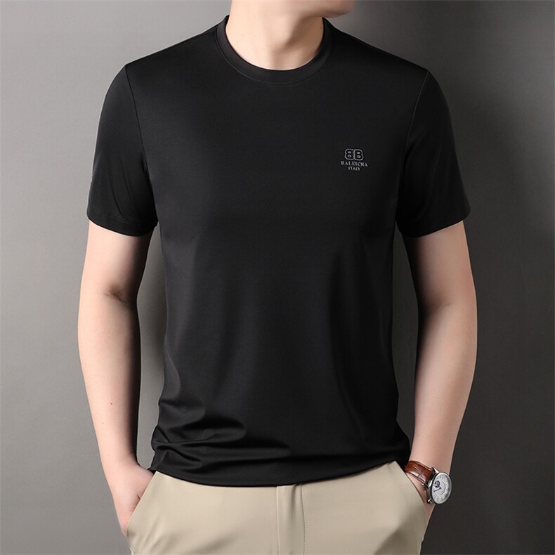 夏季清凉透气休闲时尚圆领男短袖夏季青年百搭T恤上衣HP96601-P45图片