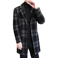 秋冬高品质毛呢大衣中长款韩版修身西装领大衣外套男N72p180控268，男装西服套装，电商B226-2（原B217-2）