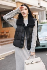 2025时尚百搭通勤简约休闲翻领羽绒服马甲，女装马甲，牛米欧羽绒服工厂店