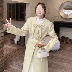 新款现货外套羊毛大呢小个子小香风韩版时髦毛呢外套系带独特赫本，女装毛呢外套，浙宝193A