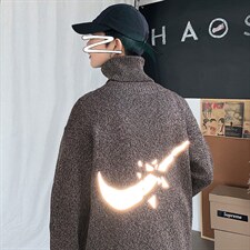 ！冬季加厚高领毛衣男百搭印花针织衫学生长袖打底衫GM601P55，男装针织衫/毛衣，电商B220