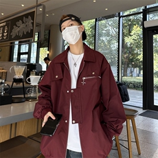 美式vibe宽松工装外套男春秋季设计感潮牌飞行员夹克W7936-P58，男装夹克，星座512-4