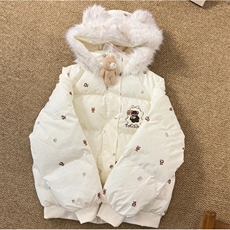 1506-981/M78691/P99卡通熊耳朵毛领连帽棉服外套男女暖和面包服，男装棉衣，星座1506-1