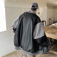 港风肩膀民族风大码M-5XL夹克男情侣皮衣男女外套JK8756P110控149，男装民族服装，星座227-7