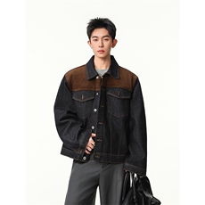 水洗牛仔外套男款春季美式痞帅上衣服宽松休闲工装夹克JK1316-P78，男装工装外套，星座1103-3