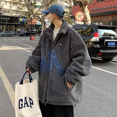 2023新款潮流牌休闲棉袄男冬季加厚加绒棉服羊羔毛棉衣W6051-P50，男装棉衣，星座512-2
