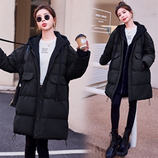 2023年秋冬季新款女装韩版休闲大码羽绒服长款外套，女装羽绒服，靓星雨