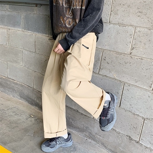 夏季薄款潮流百搭宽松直筒垂感休闲九分裤阔腿弹力裤男 K3954-P29图片